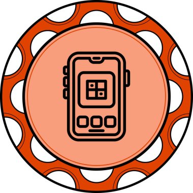 akıllı telefon simgesi, vektör illüstrasyonu basit tasarım