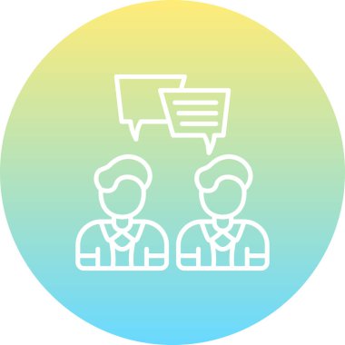 Tartışma. Web simgesi basit illüstrasyon