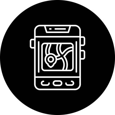 harita web simgesi vektör illüstrasyonu