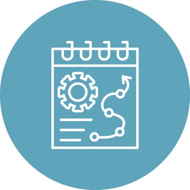 Strateji modern simgesinin vektör çizimi