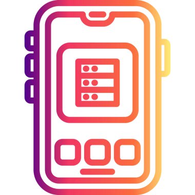 veritabanı web simgesi vektör çizimi