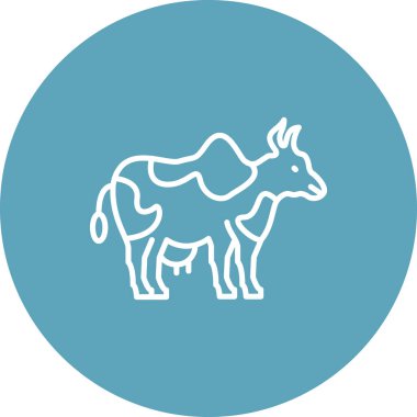 Cow web icon vector illustration