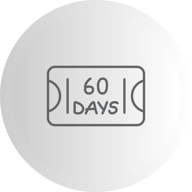 Mobil ekranda 60 Gün, web ya da uygulama için basit simge