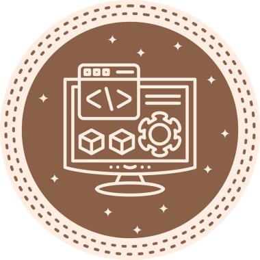 Yazılım web simgesi vektör illüstrasyonu