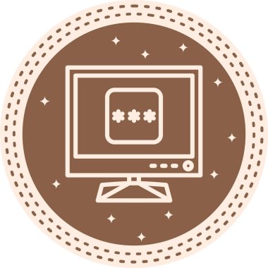 Pin Kodu Web simgesi vektör illüstrasyonu