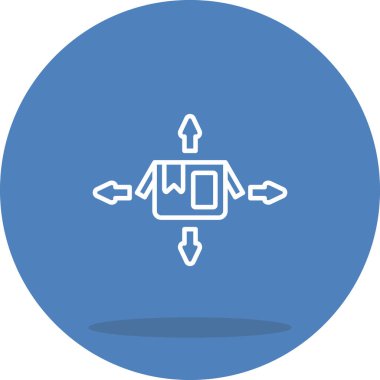 Dağıtım web simgesi vektör illüstrasyonu