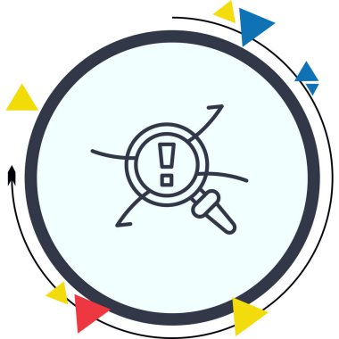 Uzak durma web simgesi vektör illüstrasyonu