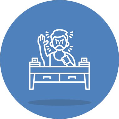 Hiperaktivite web simgesi vektör illüstrasyonu