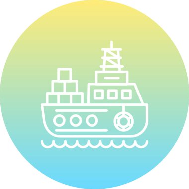 Web simge vektör çizim gemi