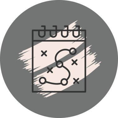 Strateji modern simgesinin vektör çizimi