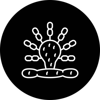 Aspergillus web simgesi vektör illüstrasyonu