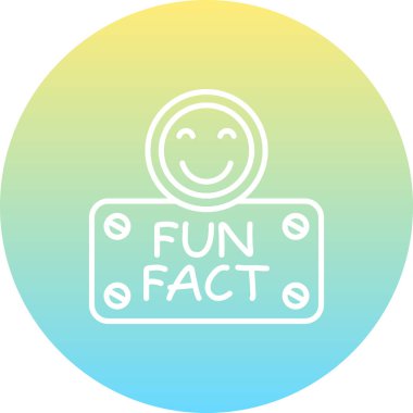 Eğlenceli Gerçek Web simgesi vektör illüstrasyonu