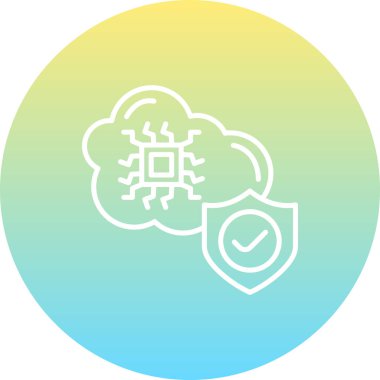 Güvenli Bulut Zarif Modern Yaratıcı Sanat Sembolü