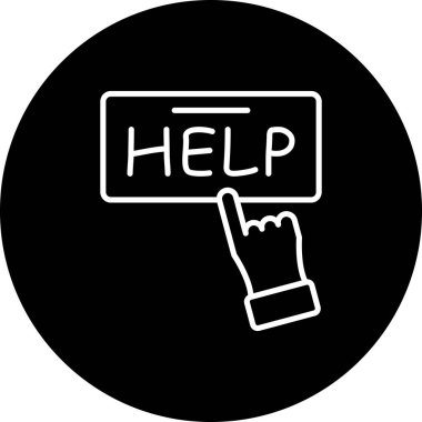 yardım simgesi modern vektör illüstrasyonu