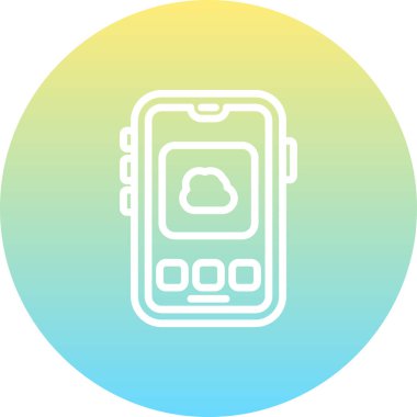 Mobil Bulut Gelişmiş İşlevsel Web Arayüzü Sembolü