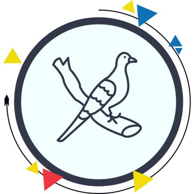 Benekli Güvercin simgesi vektör çizimi