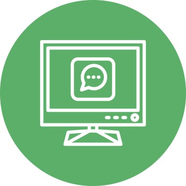 TV Sohbeti simgesi, grafik tasarımı 