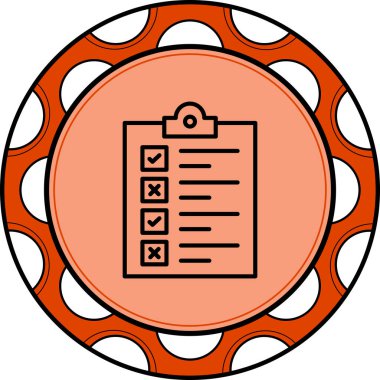 Denetim listesi web simgesi. vektör çizim