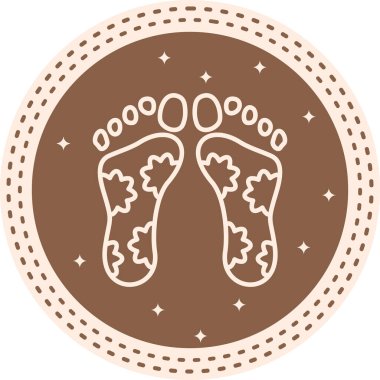 Diwali Ayak İzi Simgesi. Uygulama için ayak simgesi