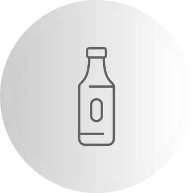 Bira şişesi ağ ikonu vektör illüstrasyonu