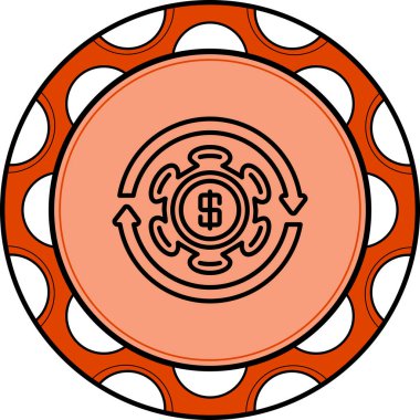 Para Yapan Web simgesi vektör çizimi