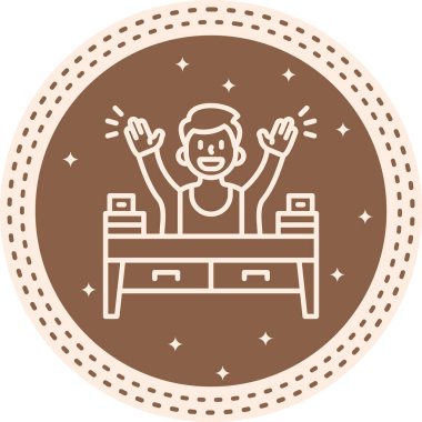 Hiperaktif ağ simgesi vektör çizimi