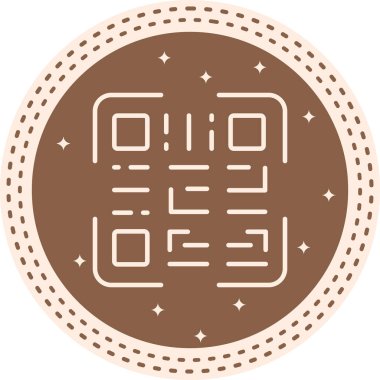 QR Kod modern simgesinin vektör çizimi
