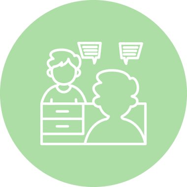 İş görüşmesi için düz simge