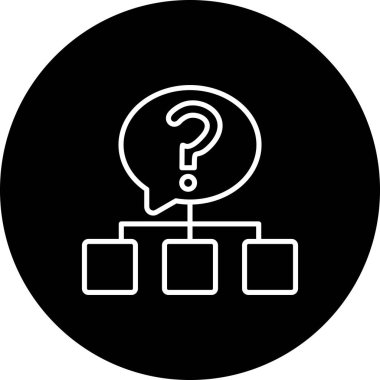 soru web simge vektör çizim