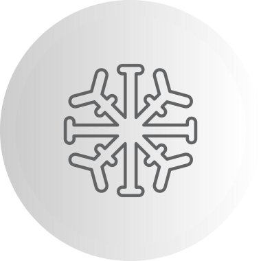 Kış uygulamaları için basit geometrik kar tanesi simgesi