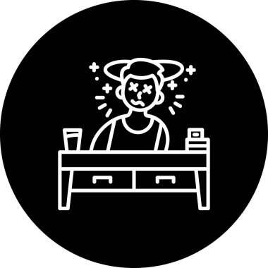 Baş döndürücü web simgesi vektör illüstrasyonu