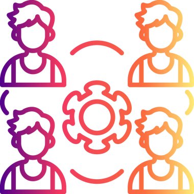 Merkezi bir dairesel amblem, resmi bir işbirliği anlaşmasını sembolize ederek iş adamlarının takım çalışmasını resmediyor.