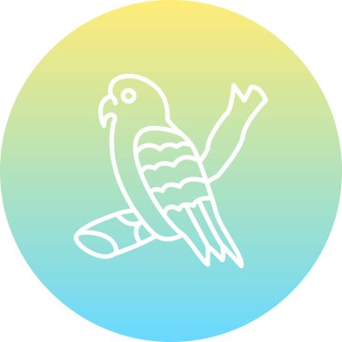 Kea kuş simgesi vektör çizimi tasarımı