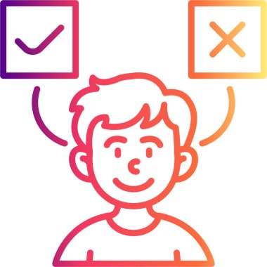 Karar Web simgesi vektör illüstrasyonu oluşturma