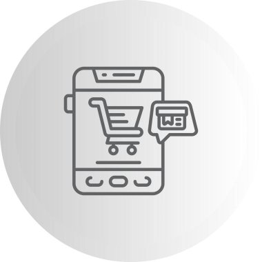 Mobil Alışveriş Gelişmiş İşlevsel Web Arayüzü Sembolü