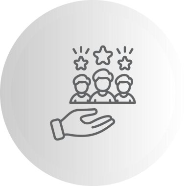 Müşteri Bakımı ikonu, üç yıldız tutuyor.