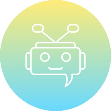 Bot simgesi, vektör illüstrasyonu basit tasarım