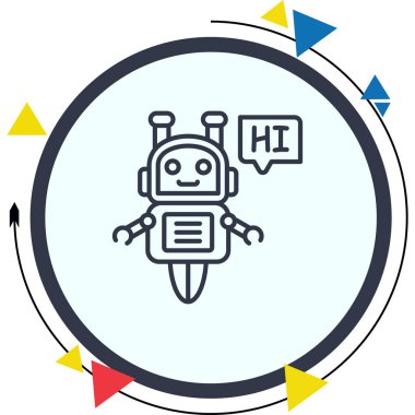 Bot simgesi, vektör illüstrasyonu basit tasarım