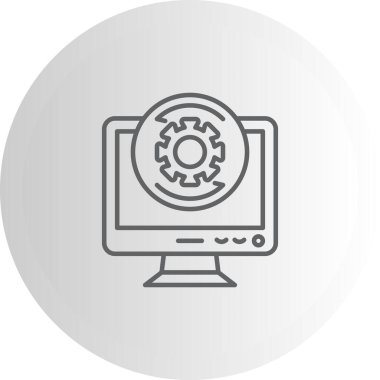 Yazılım web simgesi vektör illüstrasyonu