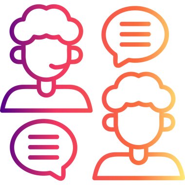 Konuşma web simgesi vektör illüstrasyonu