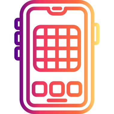 akıllı telefon simgesi, vektör illüstrasyonu basit tasarım