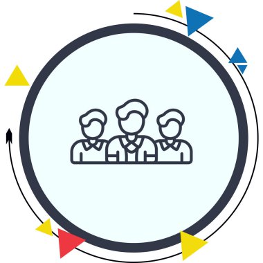 takım web simgesi vektör illüstrasyonu