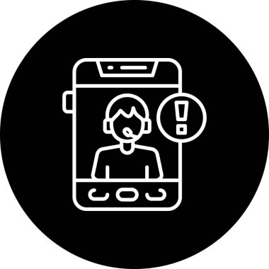 Müşteri Hizmetleri Ajanı Simgesi, vektör illüstrasyonu