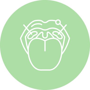 Bademcikleri Belirgin İşlevsel Damgalama Grafiksel Elementi