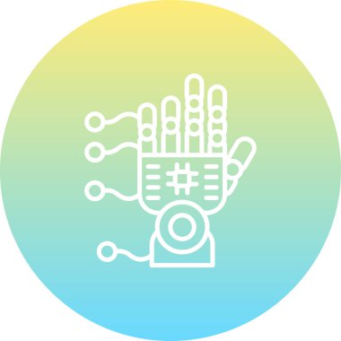 Robotik El web simgesi vektör illüstrasyonu