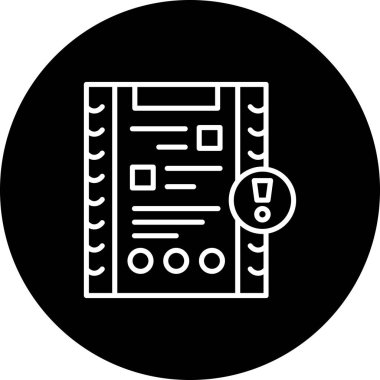 belge simgesi, vektör illüstrasyonu basit tasarım