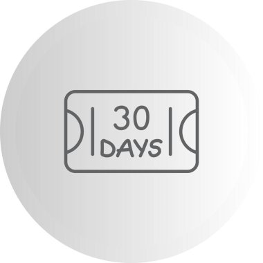 bildirim ile taşınabilir ekran 30 Gün simgesi