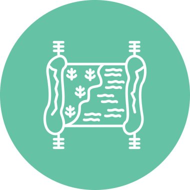 harita web simgesi vektör illüstrasyonu