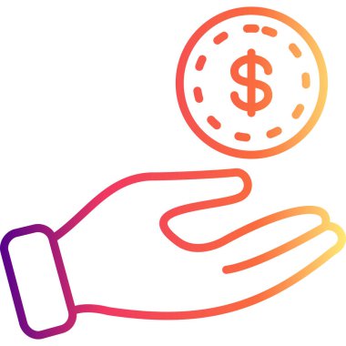 Bahis Para Basit Düz Simgesi