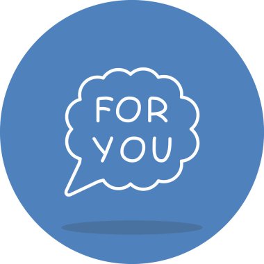 Konuşma balonu çizgisi simgesi, metin basit illüstrasyonlu web etiketi